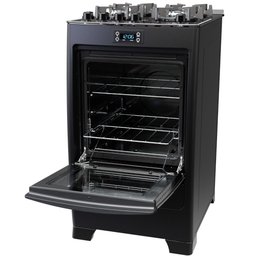 Fogão 4 Bocas Preto com Mesa de Vidro e Timer Digital Dako Supreme Black Glass Bivolt - 5