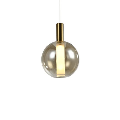 Lustre Pendente Skylight Spia 4089 21cm LED Bivolt Dourado e Âmbar