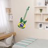 Adesivo de Parede Guitarra com a bandeira do Brasil - 1