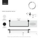 Ver imagem 7 de Porta Shampoo Triplo Organizador de Banheiro Orion Suporte Preto 1054or.ptfc