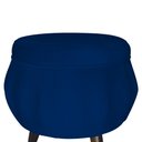 Ver imagem 5 de Combo Poltrona Decorativa E Puff Para Recepção Pétala Suede Azul Marinho - LM DECOR