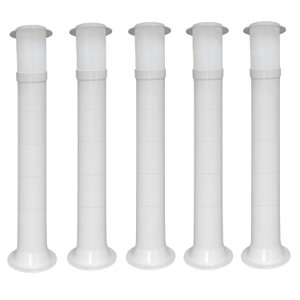 Poste Balizador Luminária Casa Jardim 75cm Branco Kit 5