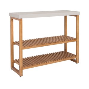 Sapateira / Aparador Gold C/ Prateleiras Ripadas Madeira:off-white