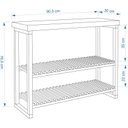 Ver imagem 4 de Sapateira / Aparador Gold C/ Prateleiras Ripadas Madeira:off-white