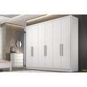 Ver imagem 1 de Guarda Roupa Casal 6 Portas e 4 Gavetas Rizon/linea Branco - Novo Horizonte