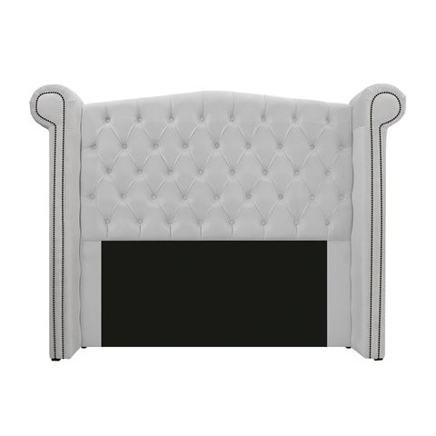 Cabeceira Madrid 100 cm Suede Branco