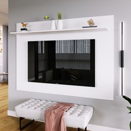 Painel Columbia 01 Prateleira P/ Tv Ate 50 Pol.:branco - 4