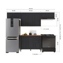 Ver imagem 4 de Armário Cozinha Modulada Completa Americana 100% MDF 280cm Provence Multimóveis Crink-CPL015