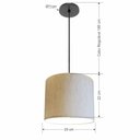 Ver imagem 2 de Lustre Luminária Pendente Vivare Free Lux Pe-4105pr Cúpula em Tecido 20x22cm