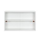 Ver imagem 3 de Armário Kit 64x18 Branco com Portas de Acrílico e Prateleira Puxador Natural