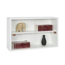 Ver imagem 1 de Armário Kit 64x18 Branco com Portas de Acrílico e Prateleira Puxador Natural