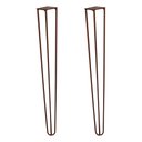 Ver imagem 1 de Kit 2 Pés de Metal 60 CM Hairpin Legs Mesa de Canto Aparador Bronze
