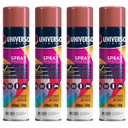 Ver imagem 2 de Tinta Spray 400ml Vermelho Uso Geral em Aço Ferro Gesso Cerâmica Couro | Universo | Kit 04 Un