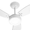 Ventilador de Teto Venti-delta New Cristal Led com 3 Pás Transparente / Branco 127v - 3