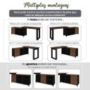 Ver imagem 7 de Mesa Escrivaninha para Escritório Next Adaptável | Artany:ipê/preto