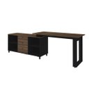 Ver imagem 2 de Mesa Escrivaninha para Escritório Next Adaptável | Artany:ipê/preto