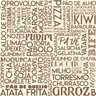 Papel de Parede Food Name Brown - 0,58 x 3,00 metros - 1