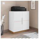 Ver imagem 3 de Kit Conjunto Escritório 5 Peças Cubic Branco Caemmun
