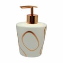 Ver imagem 1 de Porta Sabonete Liquido de Porcelana Amigold: Branco C/dourado