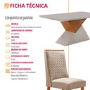Ver imagem 7 de Mesa de Jantar Aster 180cm Tampo MDF Vidro Canto Copo com 6 Cadeiras Carolina