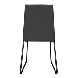 Kit 6 Cadeiras de Jantar Estofada Lille Base Preta Veludo Cinza - Montanaris Decor - 4