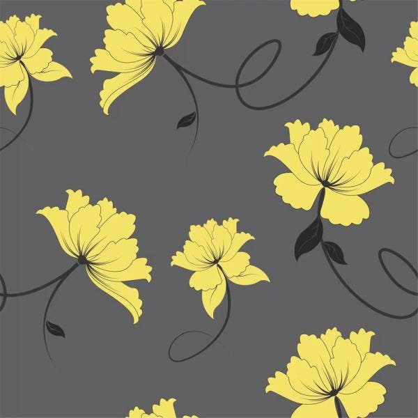 Papel de Parede Floral Bril - 0,58 x 3,00 metros - 1