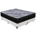 Ver imagem 1 de Cama Box Branco e Colchão Airtech Pampa Molas Ensacadas Queen Ortobom