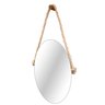 Espelho Decorativo Adnet Vintage Alça Sisal Natural Oval 60x40 cm 40 x 60 cm oval - 3