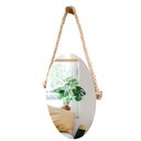 Ver imagem 1 de Espelho Decorativo Adnet Vintage Alça Sisal Natural Oval 60x40 cm 40 x 60 cm oval
