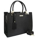 Ver imagem 5 de Kit Bolsa Bau Texturizada Feminina Bolsa Clutch Alça Corrente e Carteiira