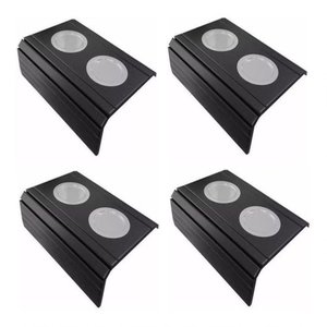 Kit 04 Esteira Decorativa Laqueada Sofá Copo Alumínio Preta