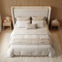 Ver imagem 2 de Cabeceira de Cama King Size Pier 2,23m Estofada Boucle com Painel Acolchoado