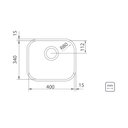 Ver imagem 3 de Cuba de Embutir Tramontina Lavínia 40 Bl Alto Brilho 40x34 Cm Aço Inox