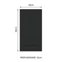 Ver imagem 3 de Armário de Cozinha Aéreo 35 cm 1 Porta Branco/Preto Agata Madesa