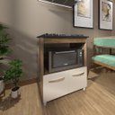 Ver imagem 3 de Balcão Armário para Fogão Cooktop 5 Bocas e Forno Elétrico Cozinha Evelyn Mobília Decor Savana Off W