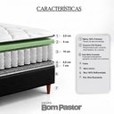 Ver imagem 2 de Colchão Solteiro Molas Ensacadas Ibiza + Base 88x188x61 Bom Pastor Preto