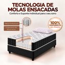 Ver imagem 6 de Colchão Solteiro Molas Ensacadas Ibiza + Base 88x188x61 Bom Pastor Preto