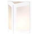Ver imagem 4 de Kit 4 Arandelas Luminárias Triangulares Parede Branco Lente Leitosa E27 Dital Smart