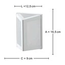 Ver imagem 2 de Kit 4 Arandelas Luminárias Triangulares Parede Branco Lente Leitosa E27 Dital Smart