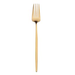 Jogo de Talheres Conjunto 4 Peças Dourado Luxo Gourmet Cozinha Mesa Colher Garfo Faca Sobremesa - 6