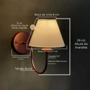 Ver imagem 3 de Arandela Luminaria de Parede Clássico Curvada Decoração Iluminação Casa Sala e Quarto Escritório