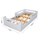 Ver imagem 2 de Cama Infantil Juvenil Baixa Montessoriana Branca em Moderna