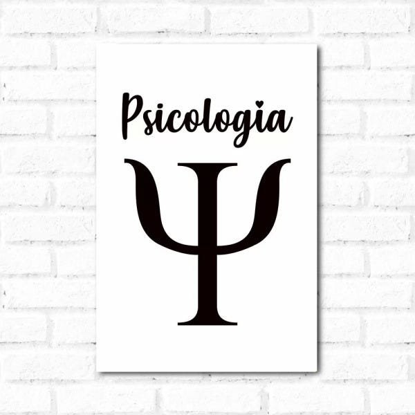 Placa Decorativa Psicologia - 30x45 cm - 1