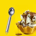Ver imagem 6 de 2 Colheres de Pegar Sorvete Bola Inox Profissional Pegador Concha Açai