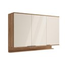 Ver imagem 1 de Armário Aéreo de Cozinha Miami 1200mm 3 Portas C Porta Temperos Carraro Freijó com Off White