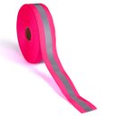 Ver imagem 2 de Fita Refletiva Faixa Reflexiva Sinalizadora Para Uniforme - 5cm X 10m:Rosa Fluorescente