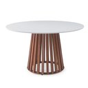 Ver imagem 1 de Mesa de Jantar Redonda Safira de Madeira de 130 a 150 Cm 130cm Pinhao