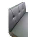Ver imagem 2 de Poltrona Sofá Booth 1.10m 2 Lugares Preto Costura Retangular