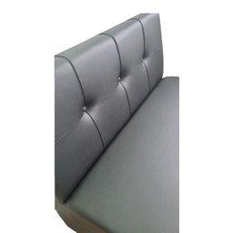 Poltrona Sofá Booth 1.10m 2 Lugares Preto Costura Retangular - 2