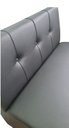 Ver imagem 2 de Poltrona Sofá Booth 1.10m 2 Lugares Preto Costura Retangular